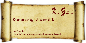 Kenessey Zsanett névjegykártya