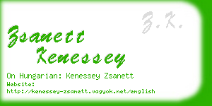 zsanett kenessey business card